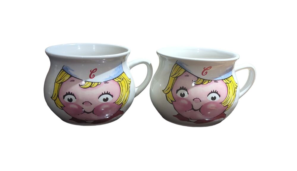 LOT OF 2 1998 CAMPBELL'S Girl Collectible Soup Bowl/mug Houston Harvest